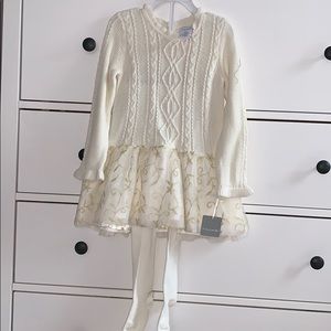 Girls sweater dress with tights - BNWT***